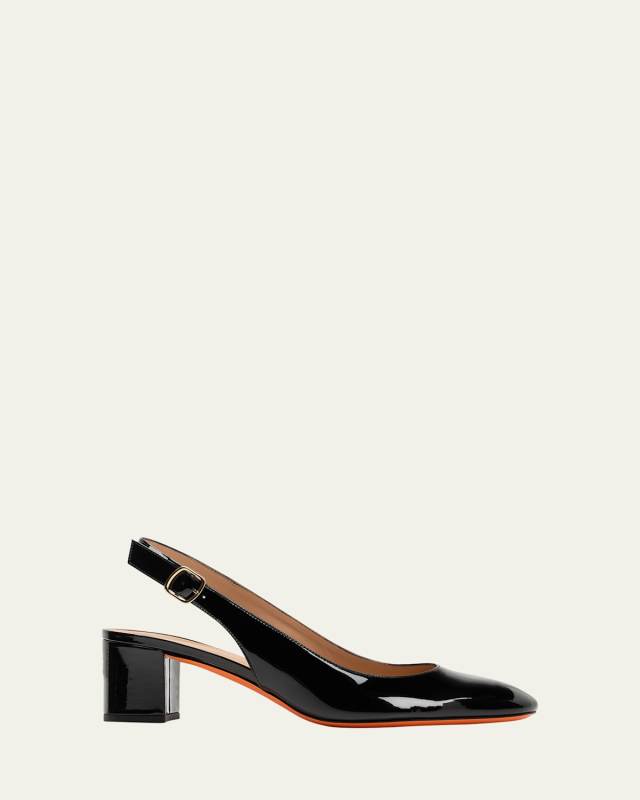 Patent Leather Slingback Pumps