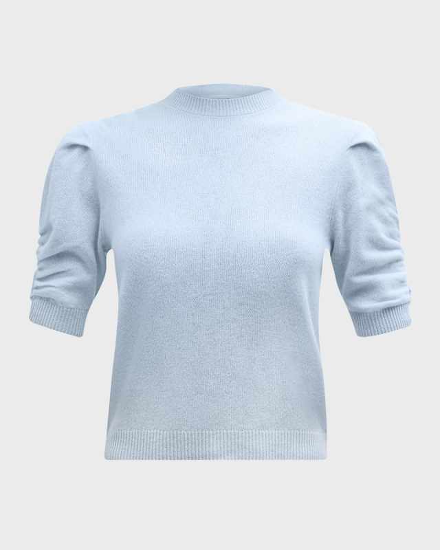 Ruched Cashmere-Wool Sweat