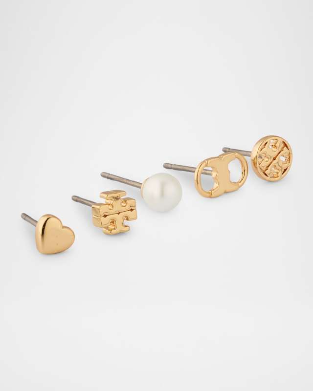 Mismatched Stud Earrings, Set of 5