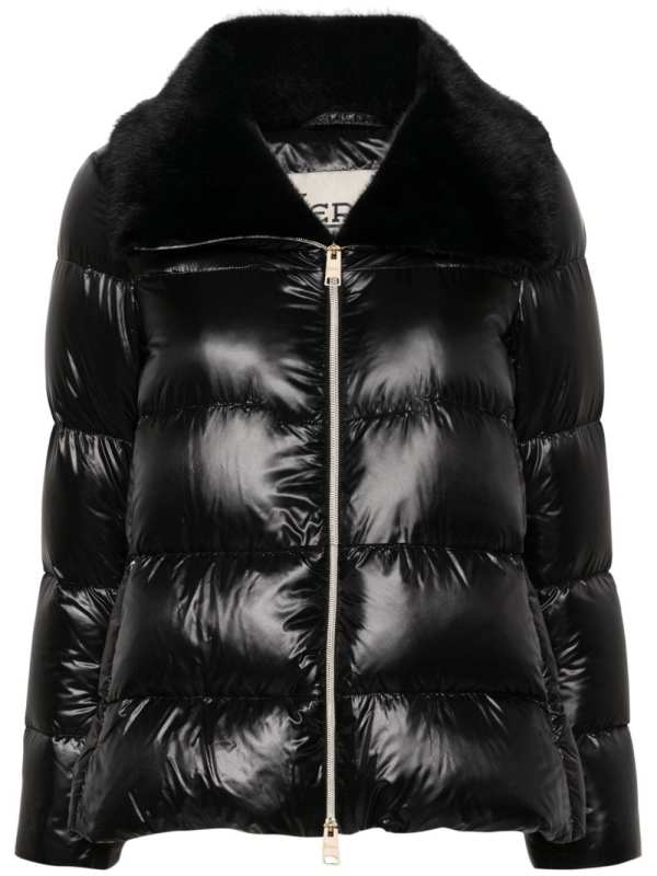faux-fur collar puffer jacket