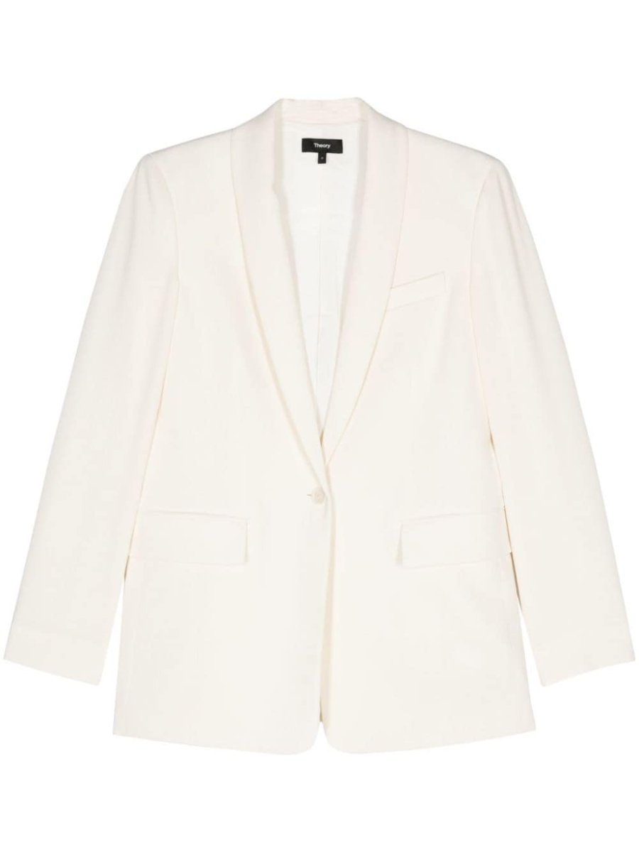 crepe single-breasted blazer