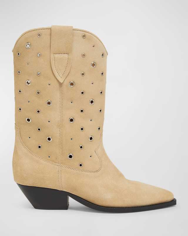 Duerto Suede Eyelet Western Boots