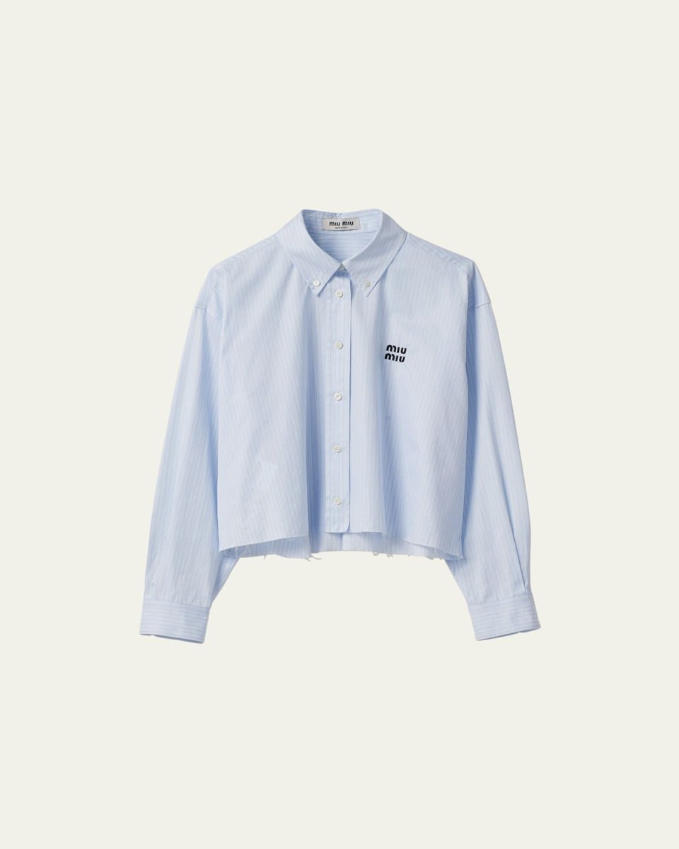 Stripe Logo Poplin Shirt