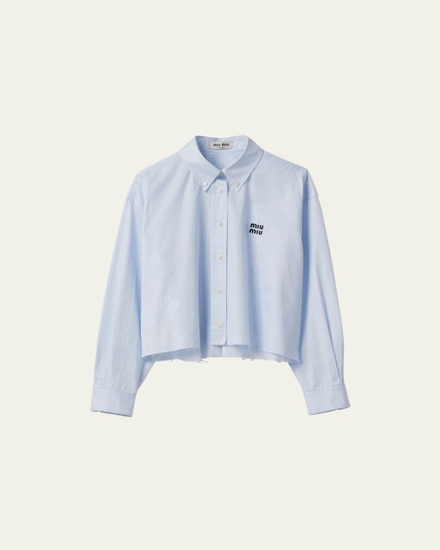 Stripe Logo Poplin Shirt
