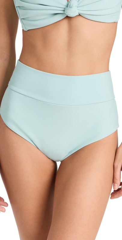 Montce High-Rise Ac Bikini Bottoms Powder Blue Lycra