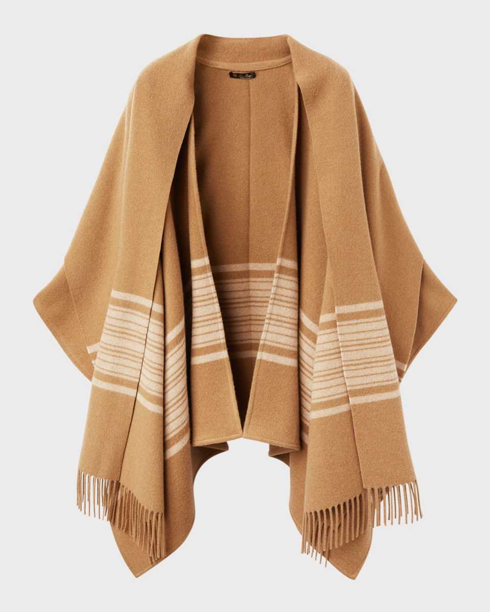 Daisy Suitcase Stripe Cashmere Cape