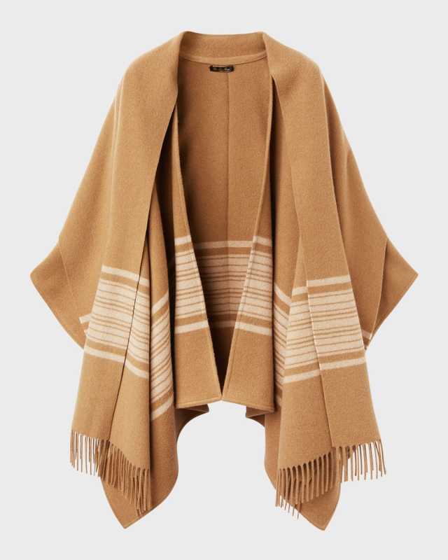 Daisy Suitcase Stripe Cashmere Cape