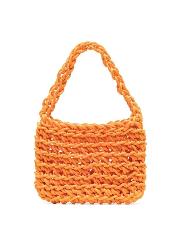 knitted tote bag