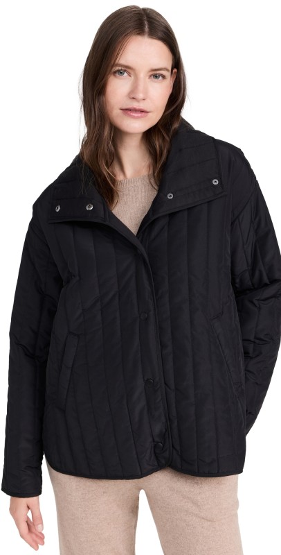Splendid Splendid x Cella Jane Quilted Jacket Black