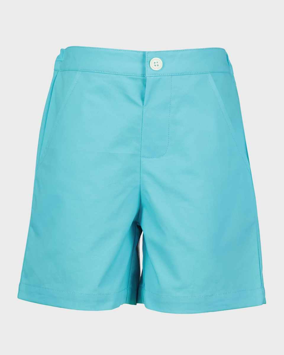 Boy's Solid Cotton Shorts, Size 2-