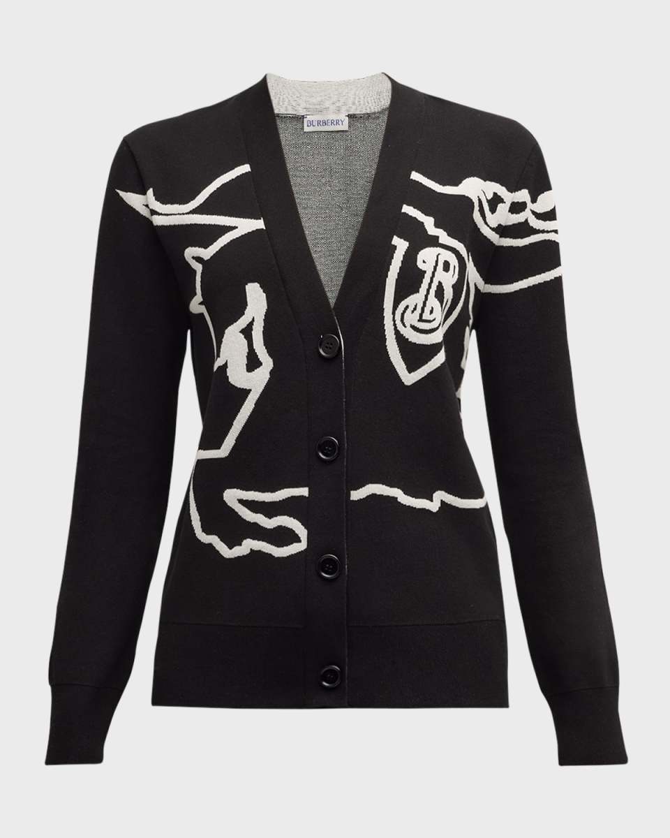 V-Neck EKD Cotton-Blend Cardigan