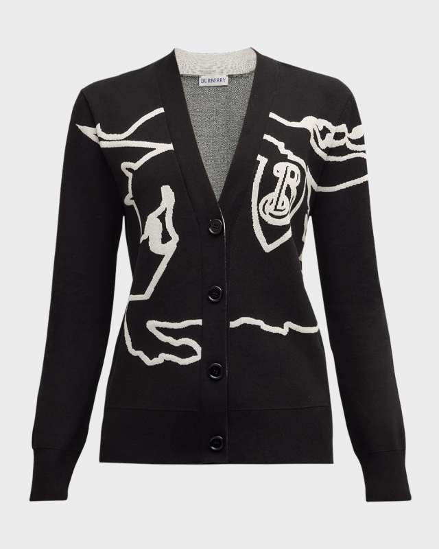 V-Neck EKD Cotton-Blend Cardigan