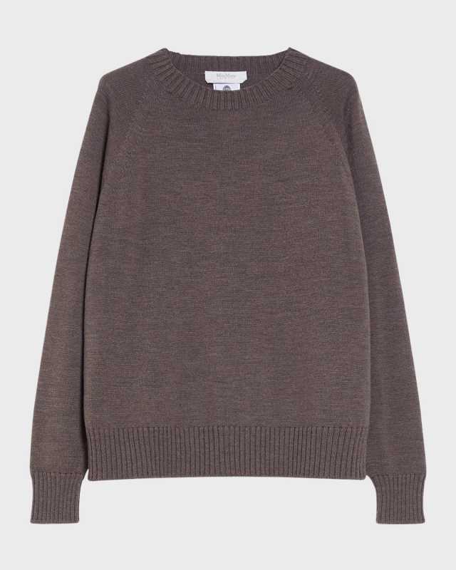 Salvia Raglan-Sleeve Virgin Wool Sweater