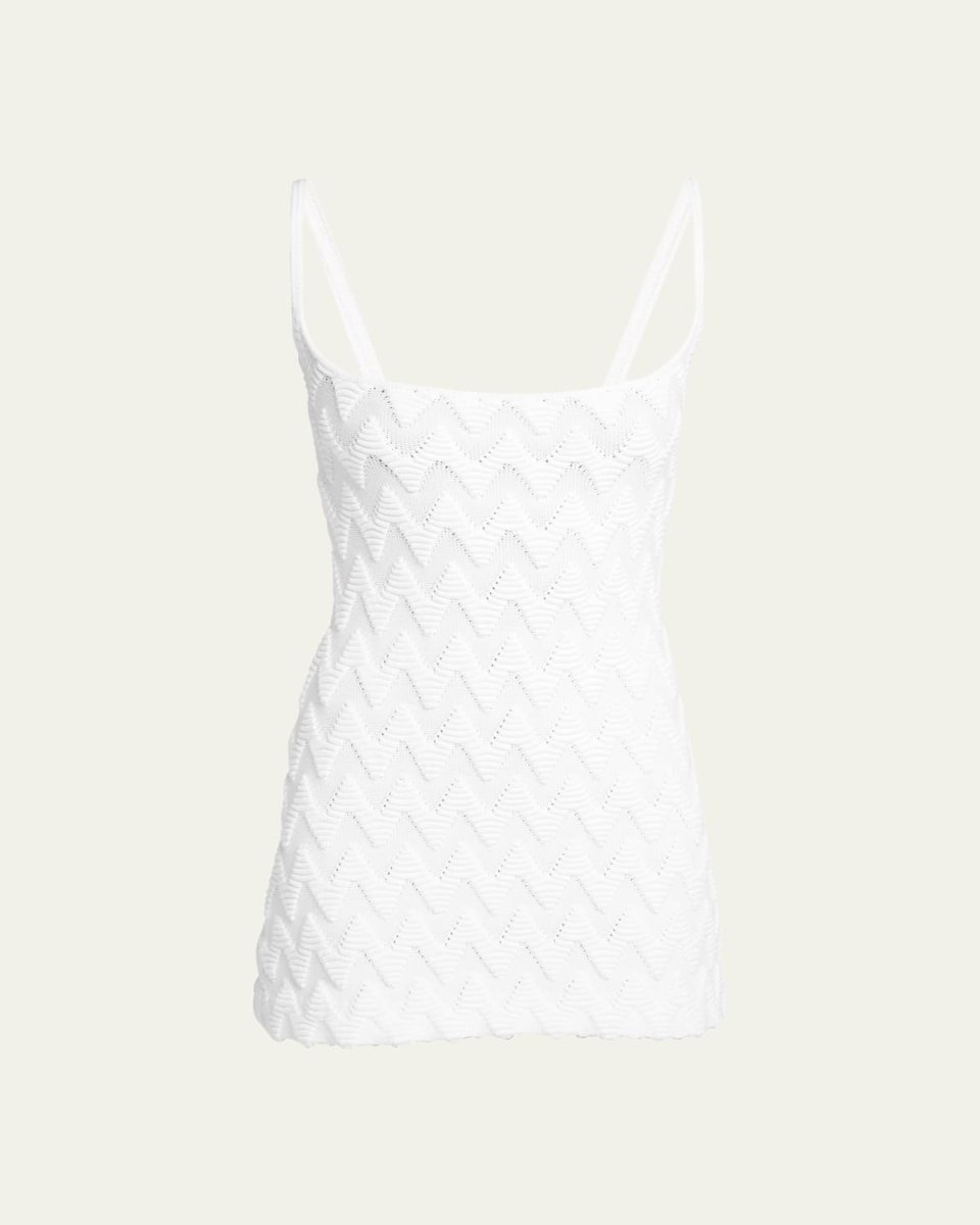 Chevron Knit Sleeveless Mini Dress