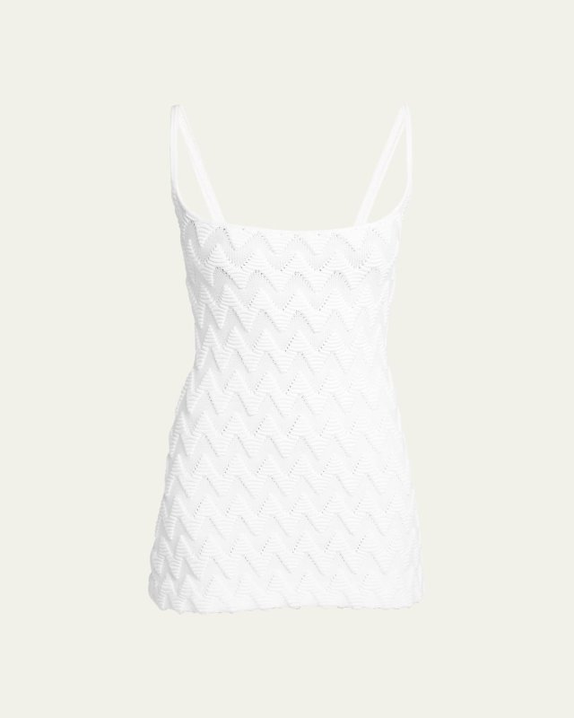 Chevron Knit Sleeveless Mini Dress