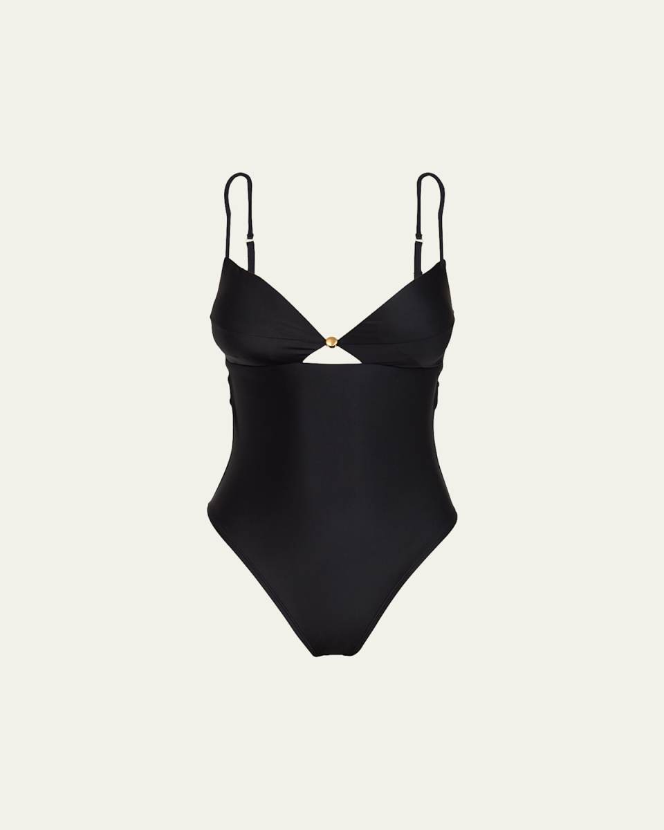 Solid Grace Brazilian One-Piece Swimsuit