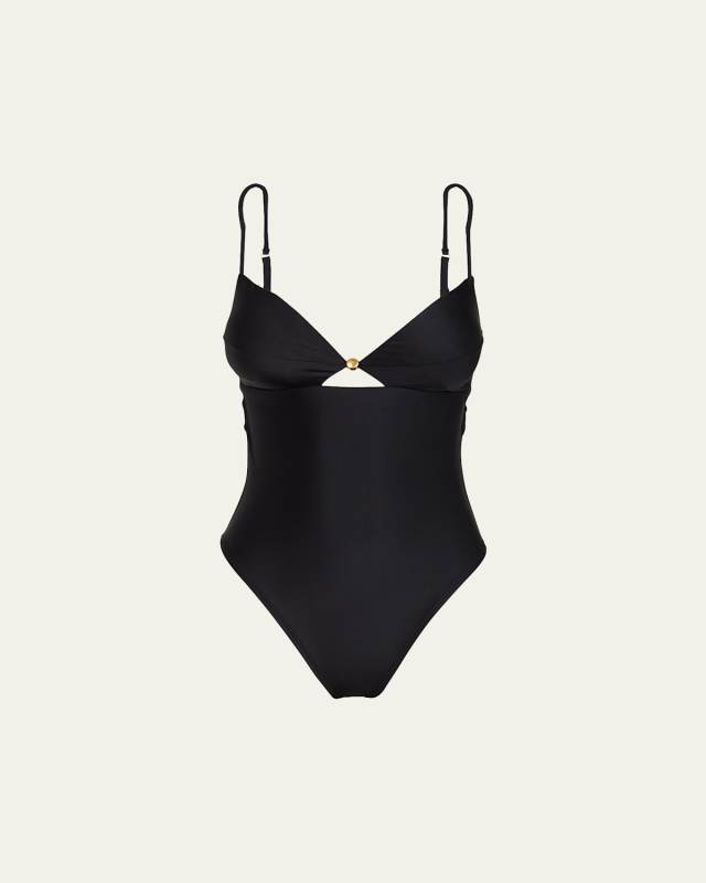 Solid Grace Brazilian One-Piece Swimsuit
