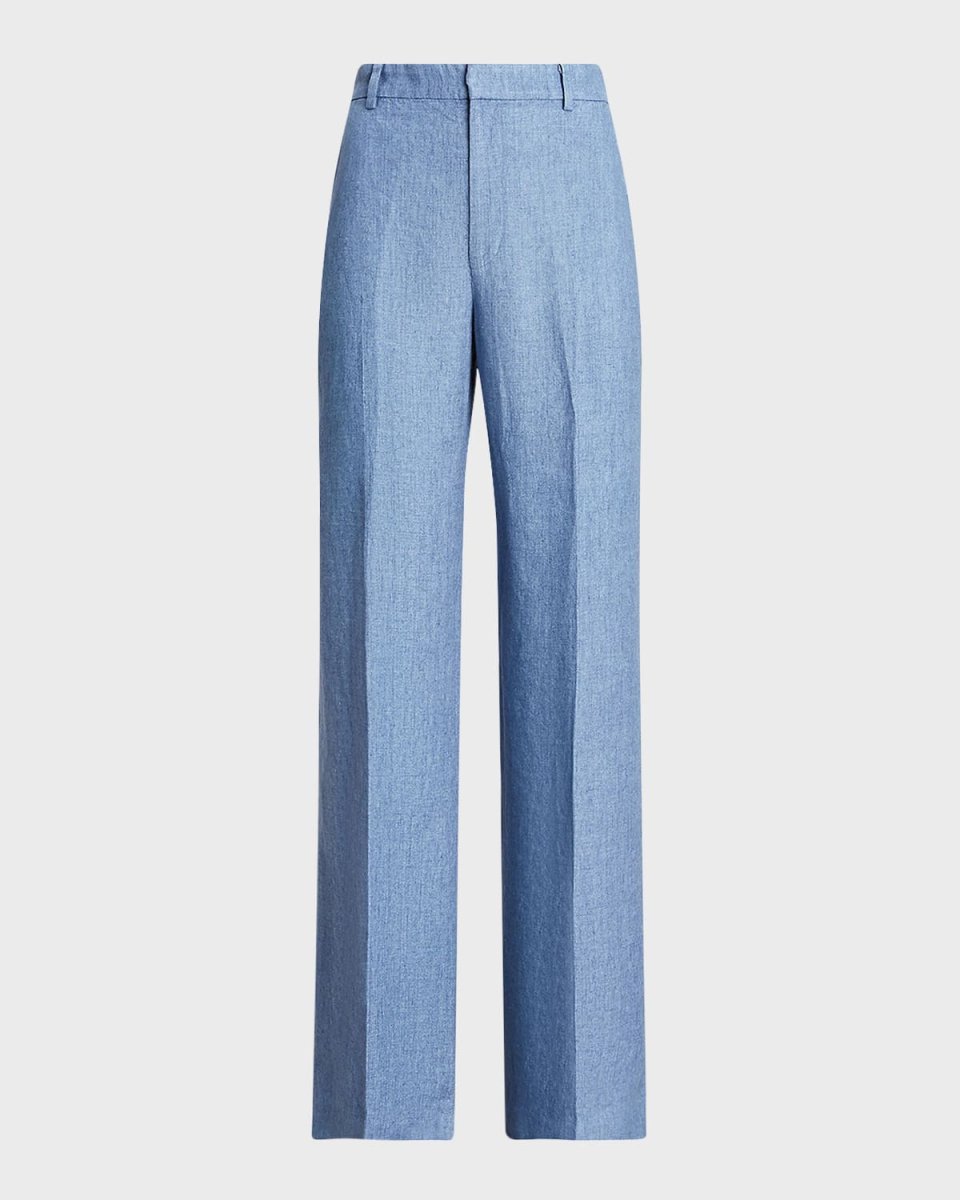 Linen Wide-Leg Pants