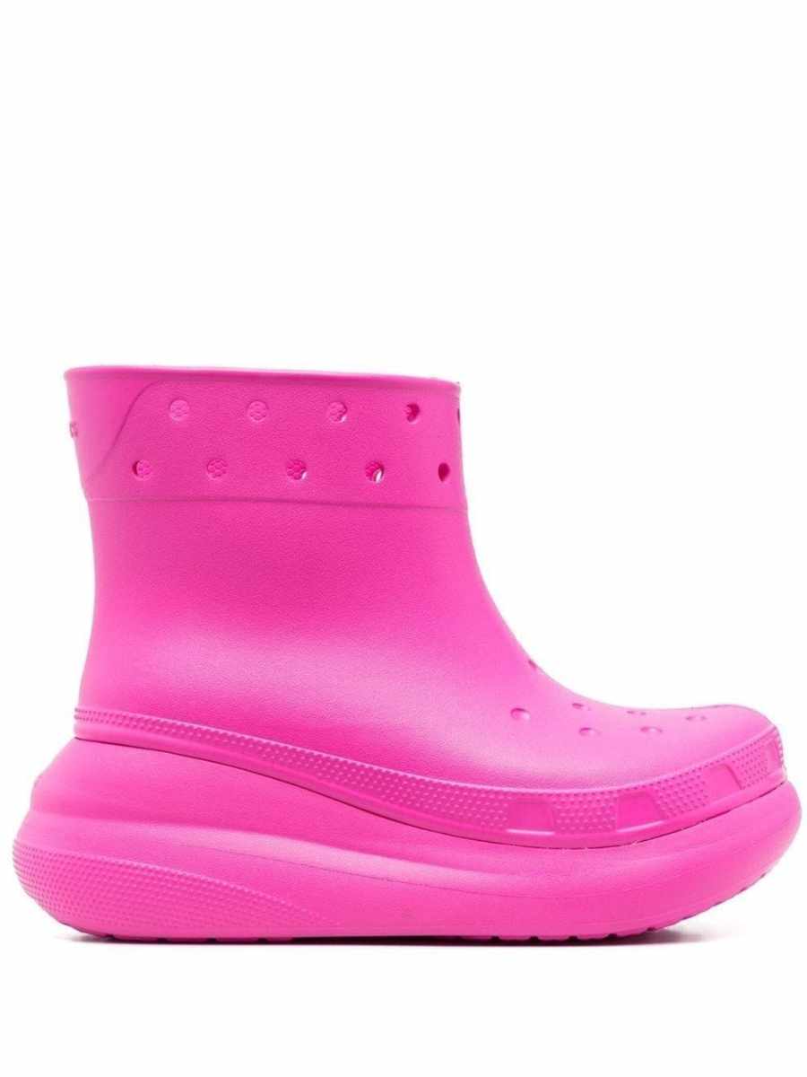 perforated-design platform boots