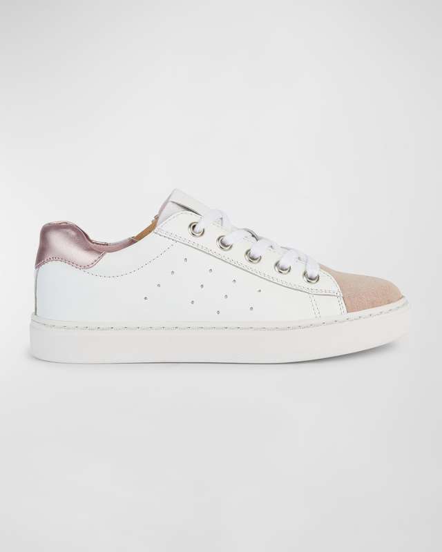 Girl's Nashik Mixed Leather Sneakers, Toddler/Kids