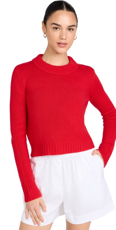 La Ligne Solid Mini Marin Sweater Red