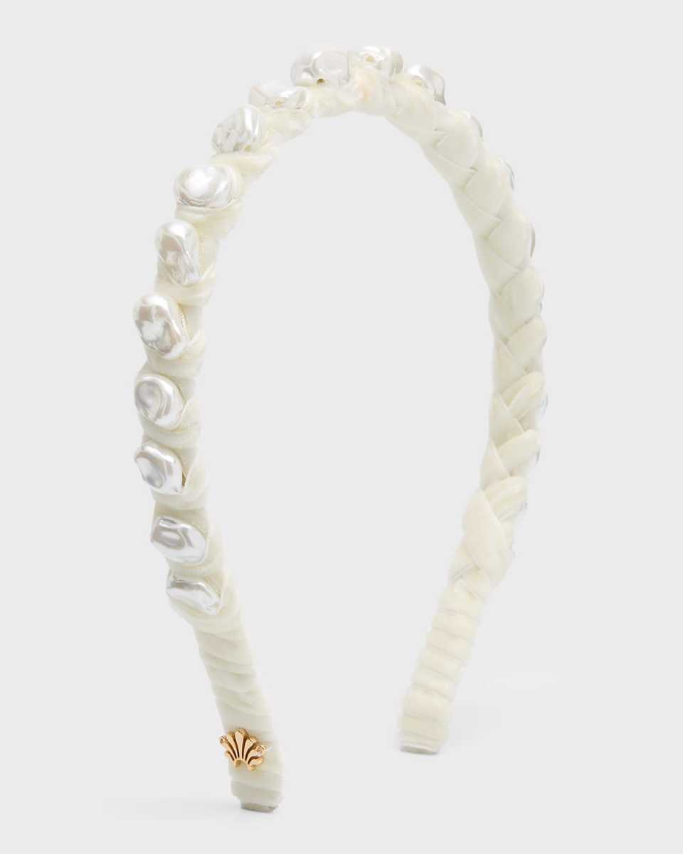 Graduated Baroque Pearly Skinny Headband