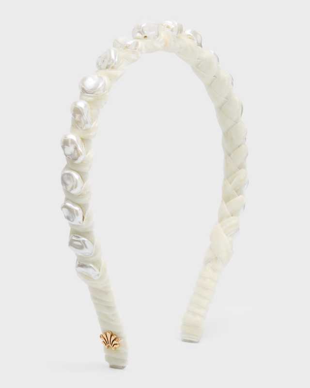 Graduated Baroque Pearly Skinny Headband