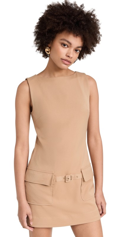STAUD Sheila Dress Camel