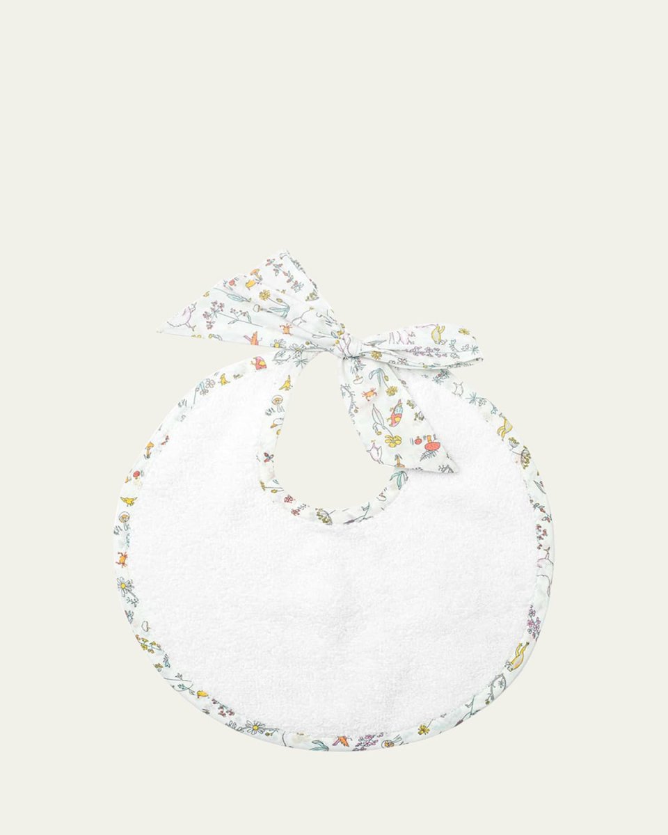 Louelle Newborn Floral Trim Bib