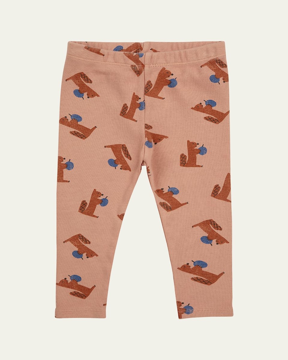 Girl's Hungry Squirrel Printed Leggings, Size 3M-24