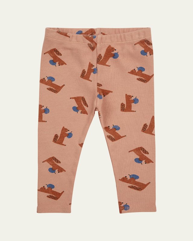 Girl's Hungry Squirrel Printed Leggings, Size 3M-24