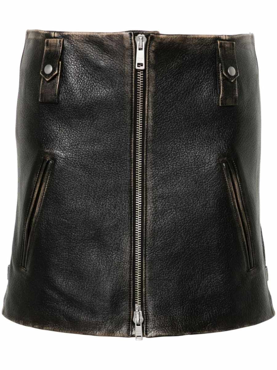 leather mini skirt