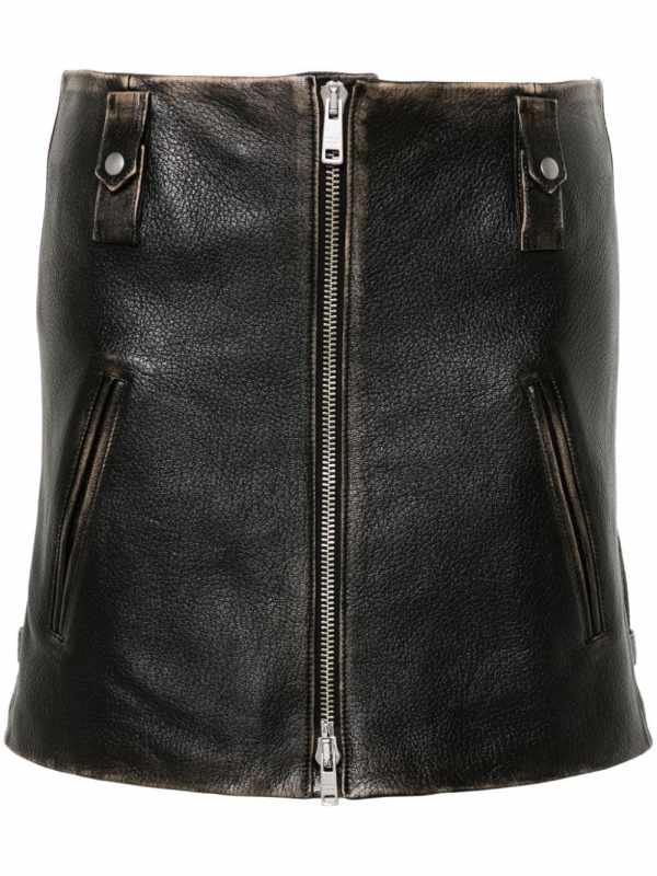 leather mini skirt