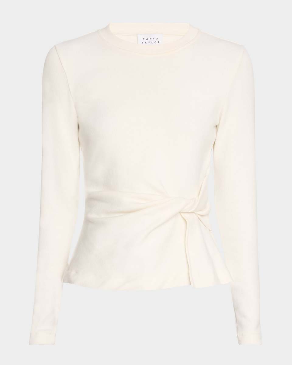 Carlita Long-Sleeve Twist Top