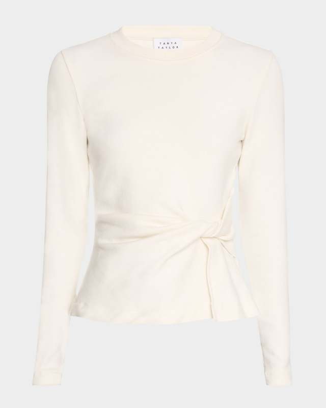 Carlita Long-Sleeve Twist Top
