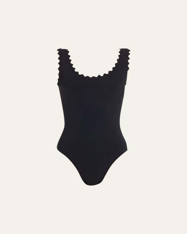 Ines Round-Neck Silent Underwire Tank Swimsuit with High Back