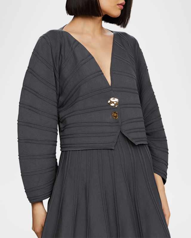 Pebble Pleated Cardigan