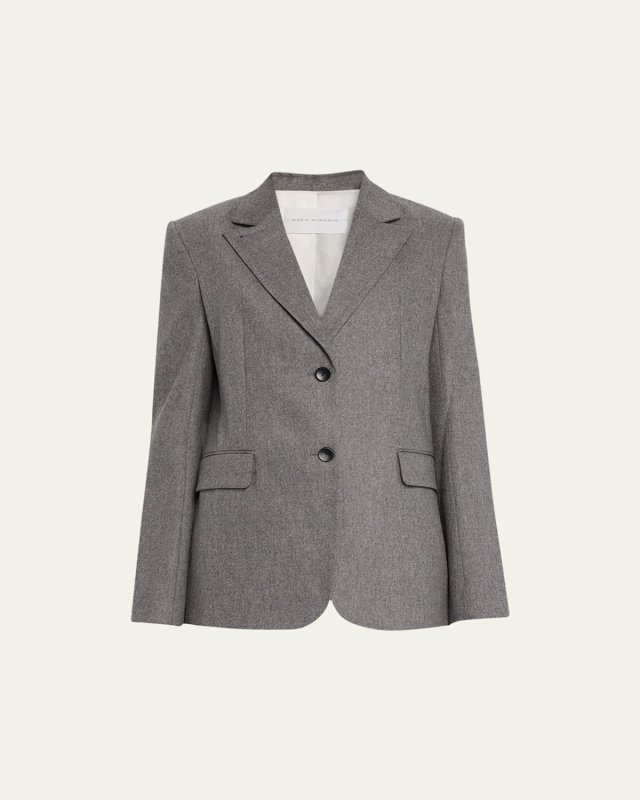 Oversized Wool-Cashmere Convertible Blazer