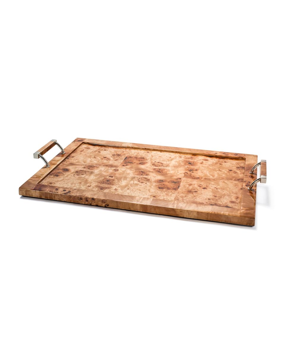 Burl Veneer Large Tray