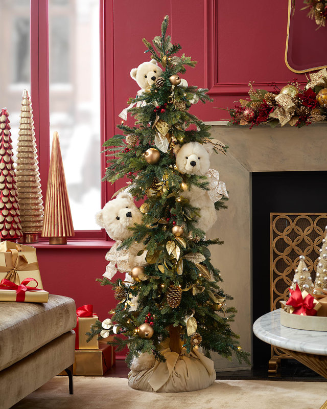Golden Noel Polar Trio Tree, 72"
