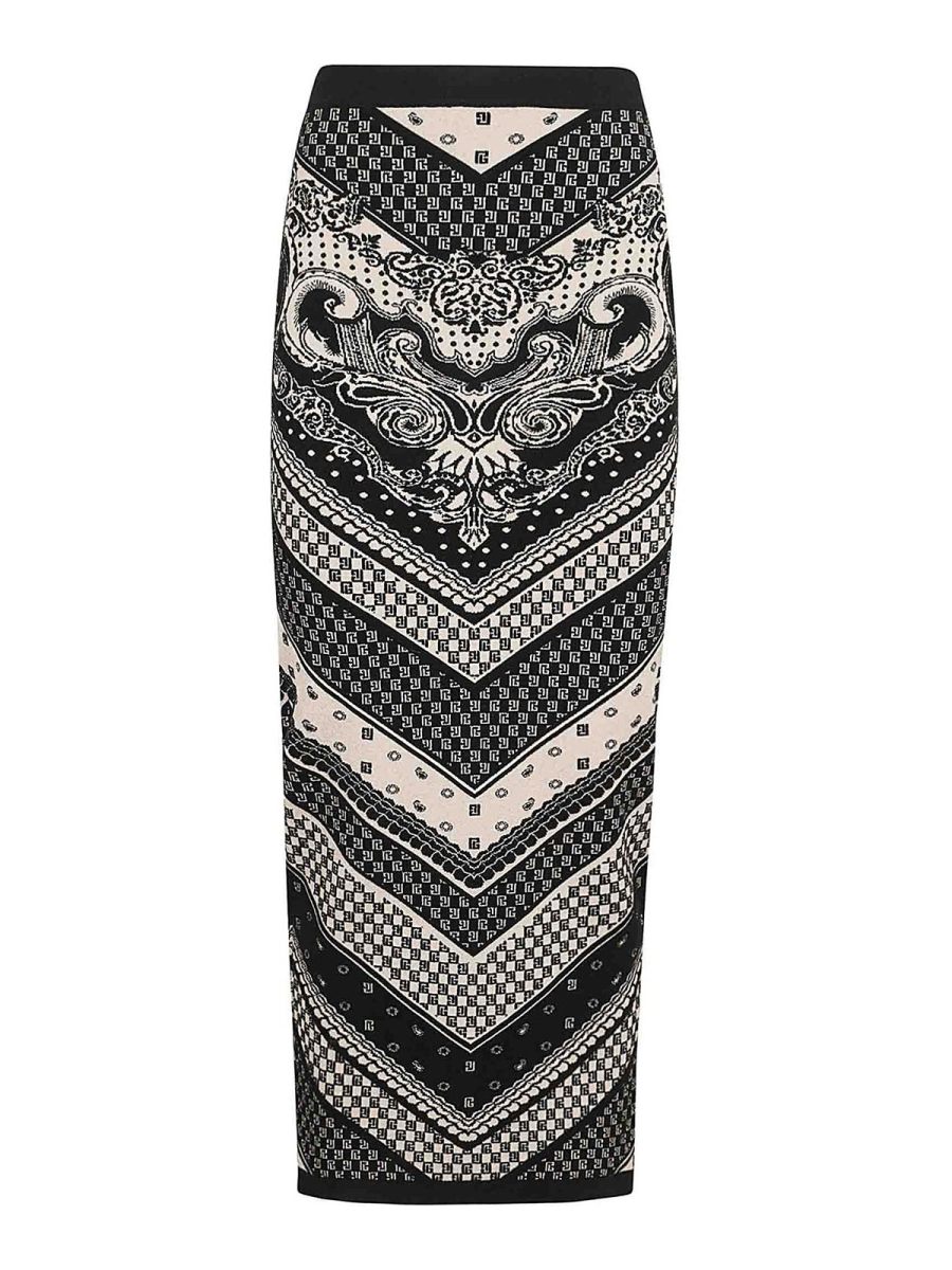 Balmain Jupe Midi - Blanc