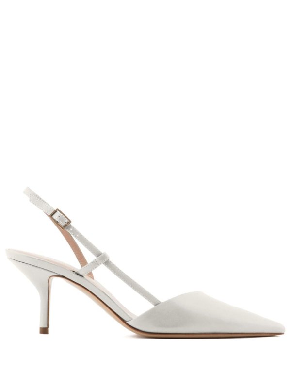pointed-toe leather pumps