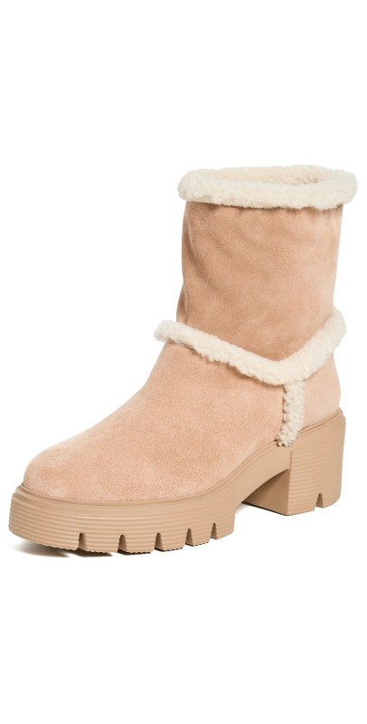 Stuart Weitzman Lennox Booties New Camel/Natural/Caramel