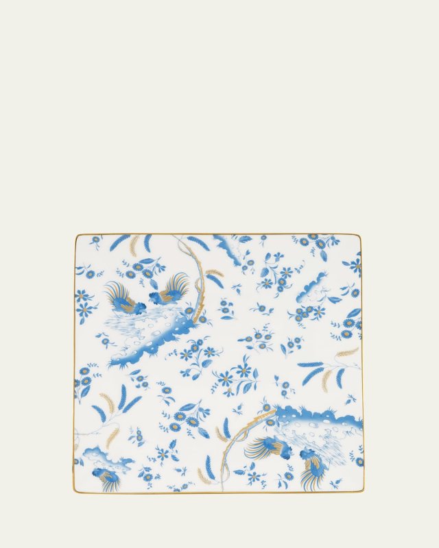 Oro di Doccia Square Plate, Turchese