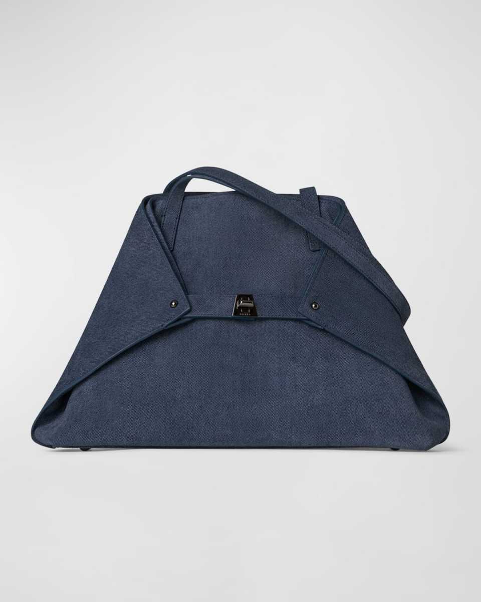 Ai Small Printed Denim Shoulder Bag