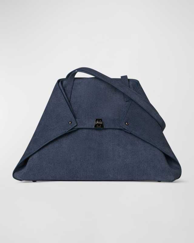 Ai Small Printed Denim Shoulder Bag