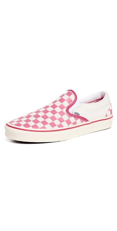 Vans Classic Slip-On Sneakers ChkrboardPink/TrueWhite