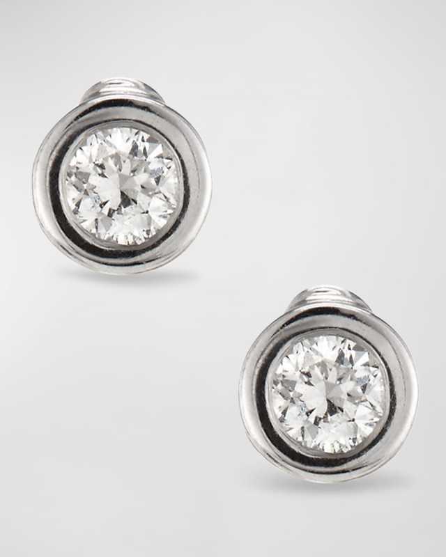 18k Gold Diamond Stud Earrings
