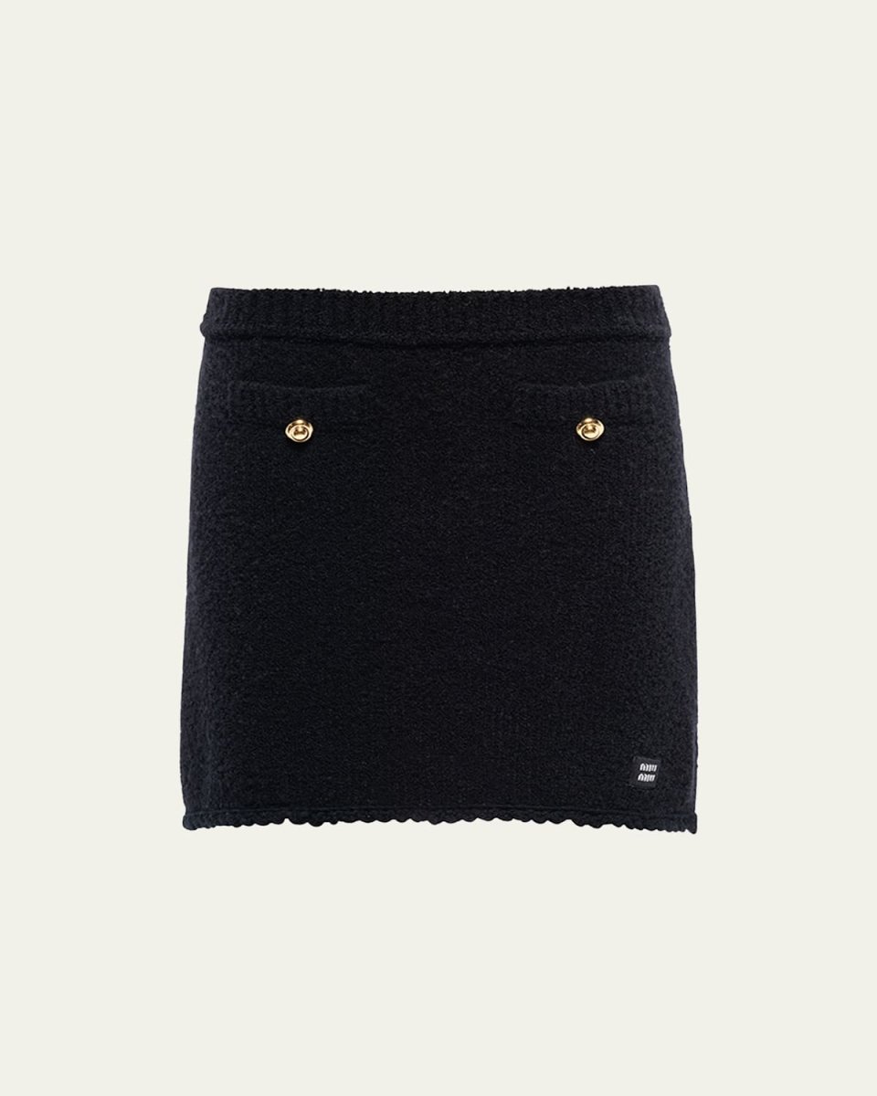 Wool Boucle Mini Skirt