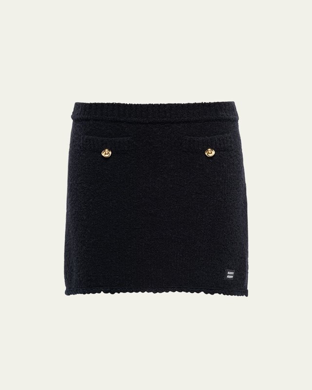 Wool Boucle Mini Skirt
